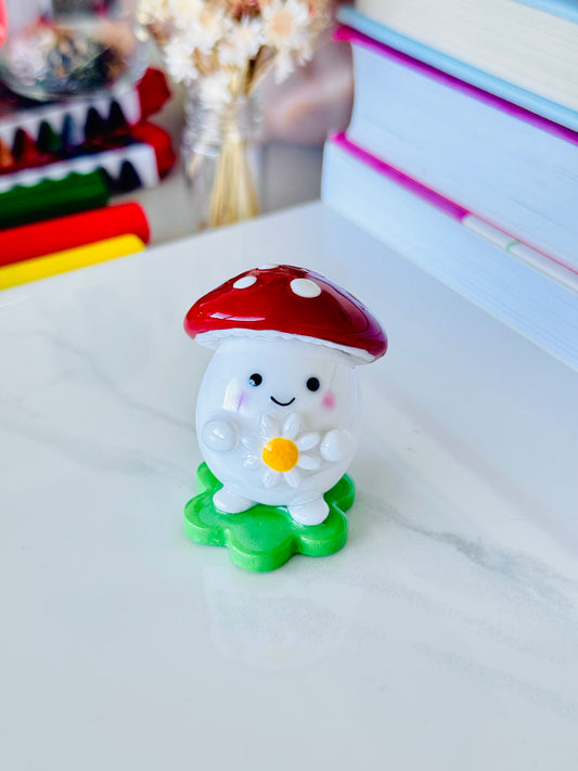 Cheeky | Mushroom Desk Friend - Handmade polymer clay desk decoration