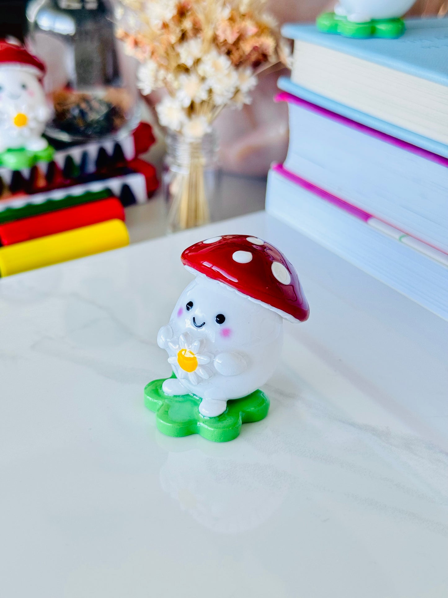 Cheeky | Mushroom Desk Friend - Handmade polymer clay desk decoration