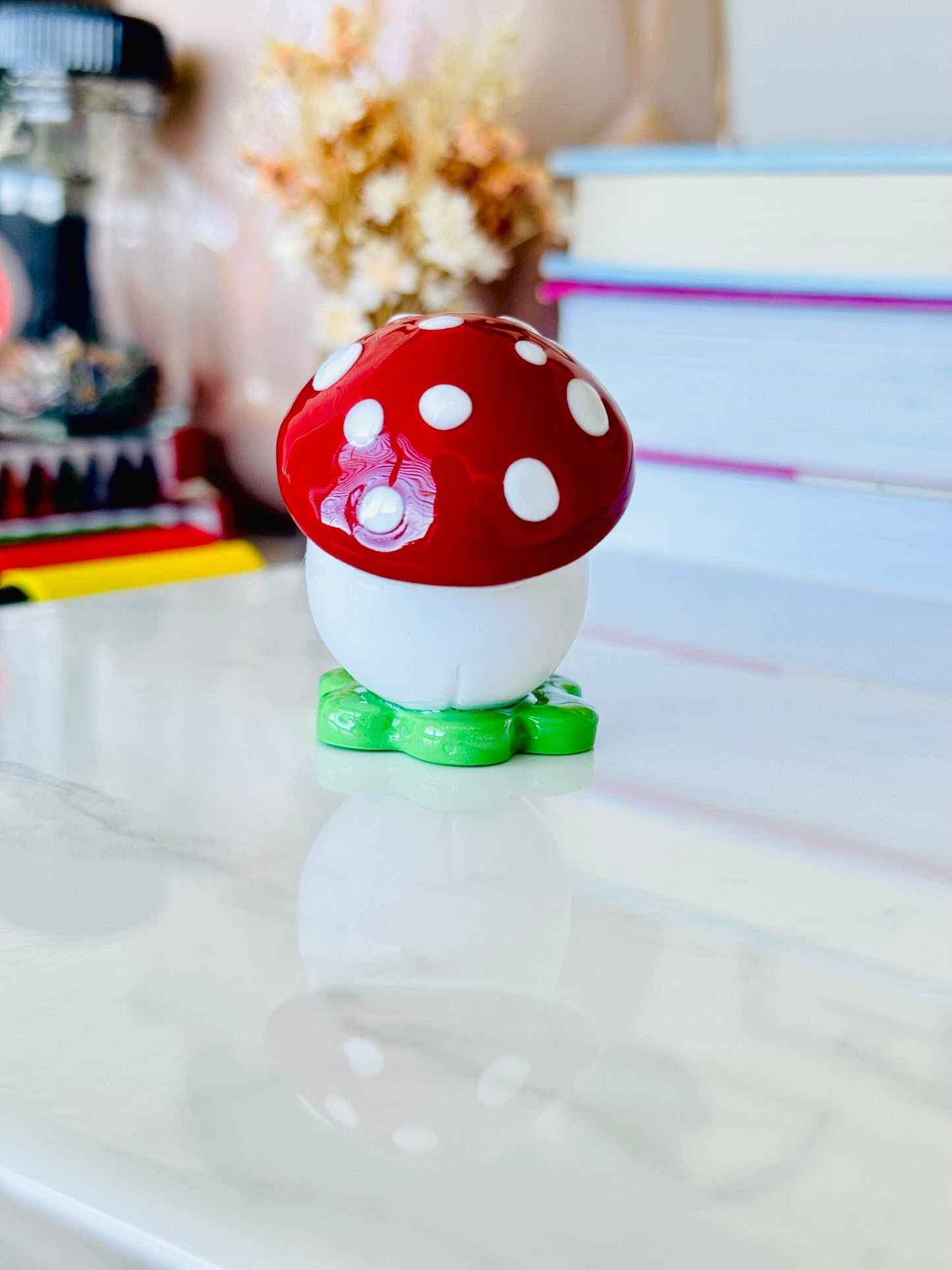Cheeky | Mushroom Desk Friend - Handmade polymer clay desk decoration