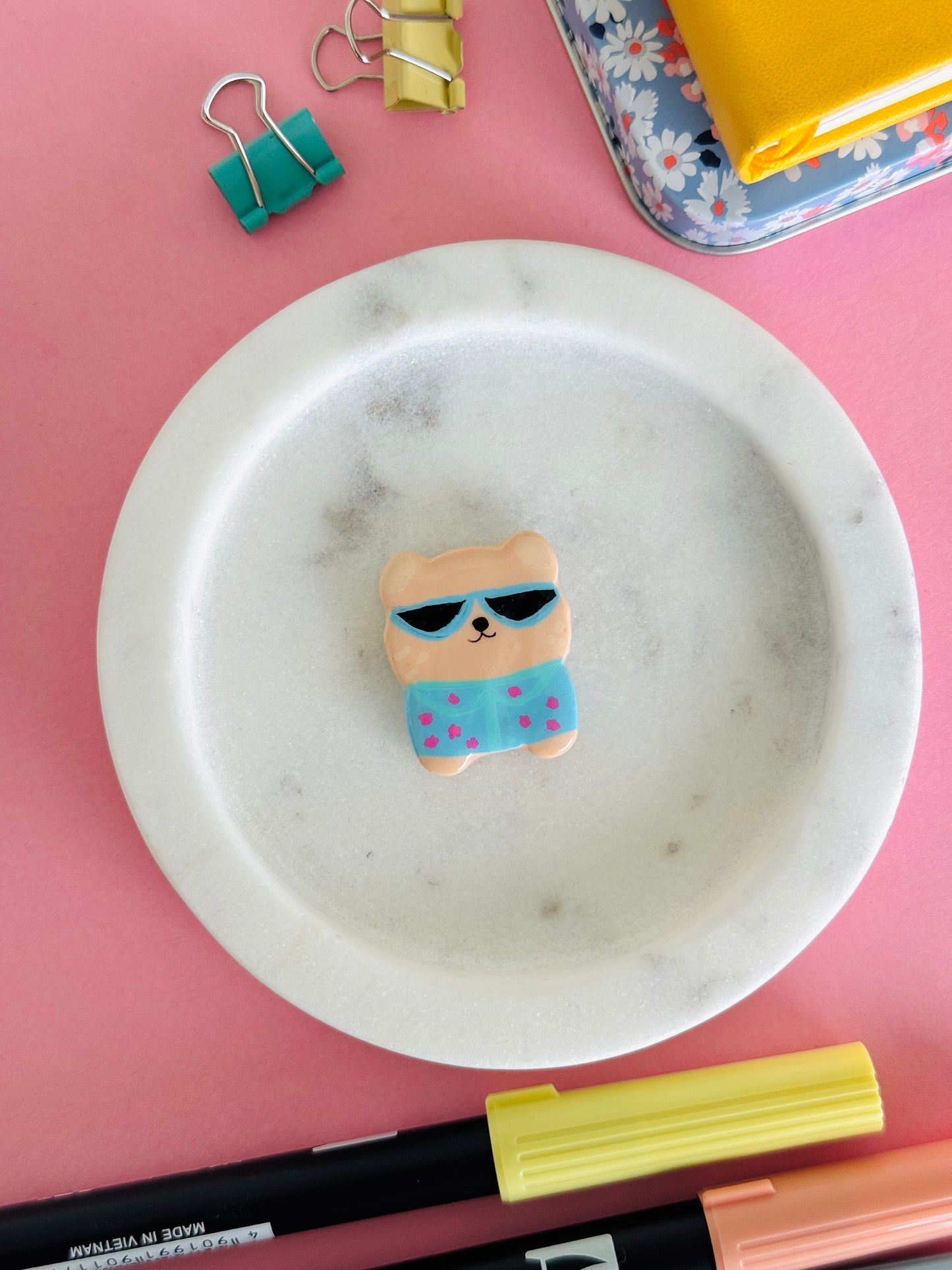 Handmade polymer clay dog magnets for fridge and office NZ