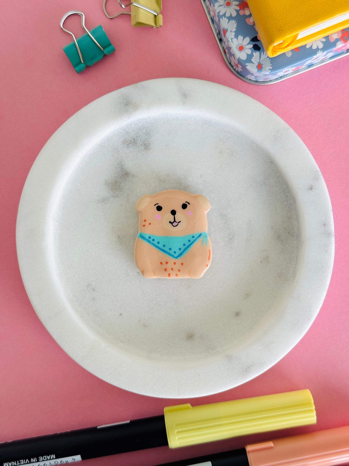 Handmade polymer clay dog magnets for fridge and office NZ