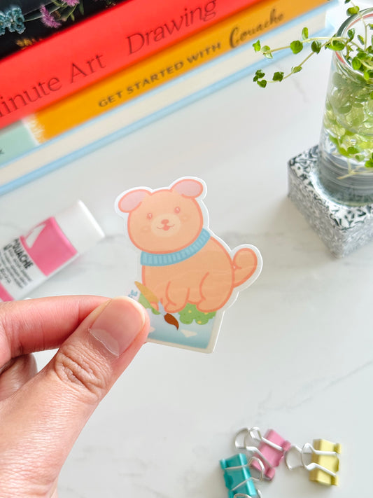 Cute stationery sticker for laptops, journals, and scrapbooks
